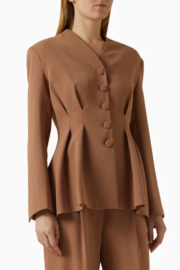 Panelled Button Blazer