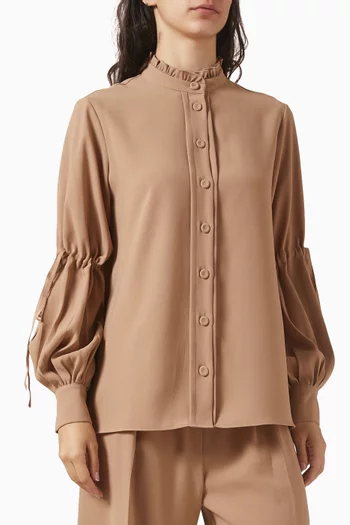 Frill Button Top