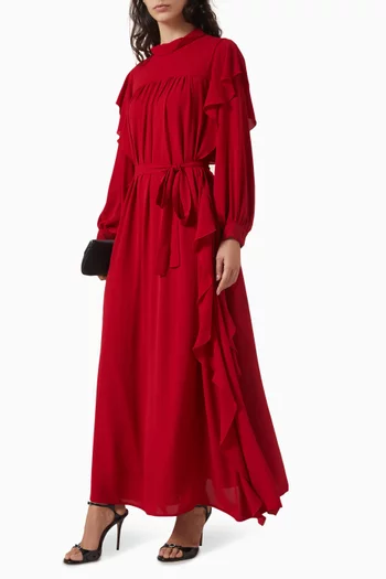 فستان بكشكش وحزام