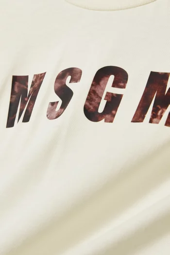 تي شيرت بشعار الماركة قطن جيرسيه