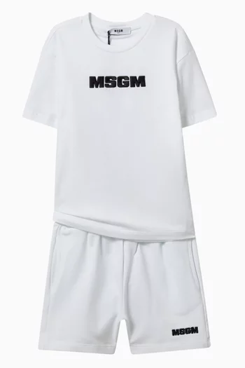 Logo Drawstring Shorts in Cotton