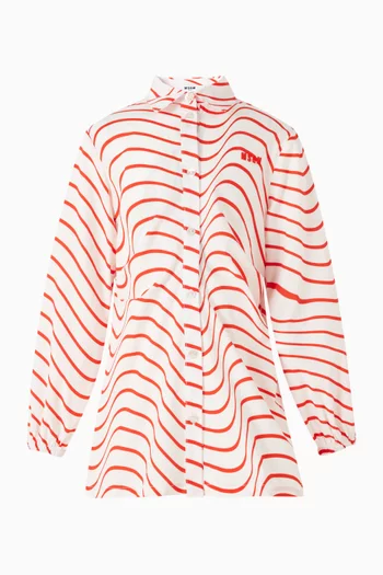 Abstract Lines Shirt Dress