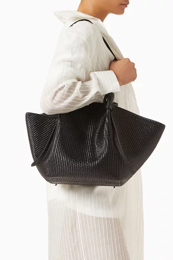 Large Mochi Tote Bag in Woven Raffia