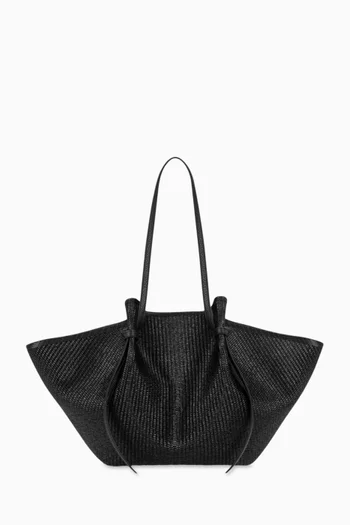 Large Mochi Tote Bag in Woven Raffia