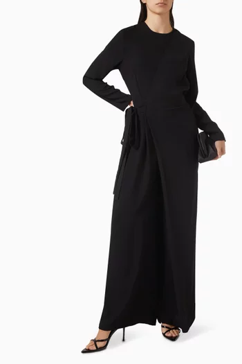 Tie-up Wrap Jumpsuit