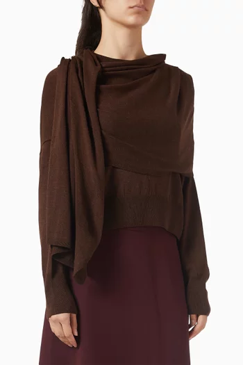 سترة بوشاح درابيه نسيج قطن