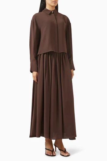 Pleated Panel Skirt Set