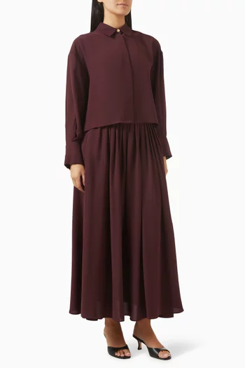 Pleated Panel Skirt Set