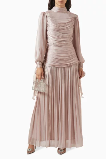 فستان بكشكش أورجانزا