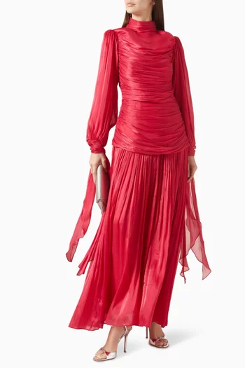 فستان بكشكش أورجانزا