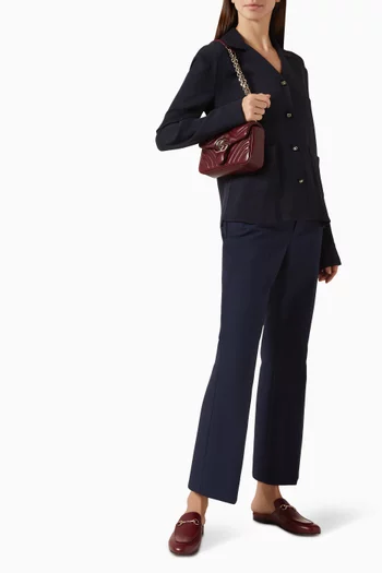 حقيبة كتف مارمونت صغيرة بشعار حرفي GG جلد ماعز