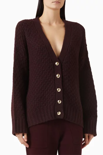 Tisch Brushed Cardigan in Cashmere