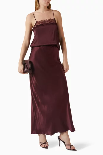 Grace Bias-cut Maxi Skirt in Silk
