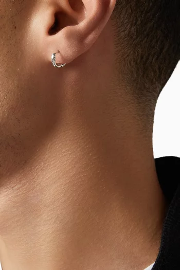 أقراط دائرية رفيعة فضة إسترلينية‏