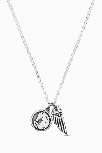 قلادة بيجاسوس فضة إسترلينية