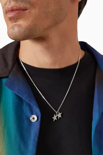 قلادة بشعار النجمتين الشهير فضة إسترلينية