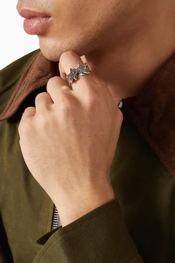 Sketchy Stars Ring in Sterling Silver
