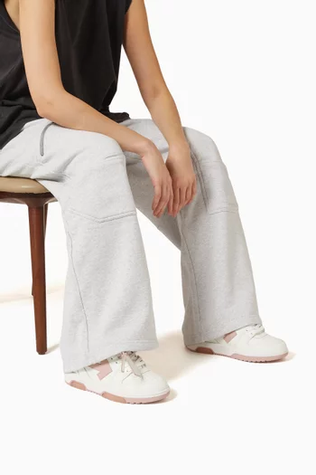 سنيكرز اوت اوف اوفيس بتصميم أسفل الكاحل جلد