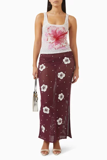 Hibiscus Embellished Top