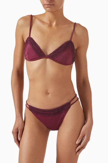 قطعة بيكيني سفلية جاريس بحواف كروشيه