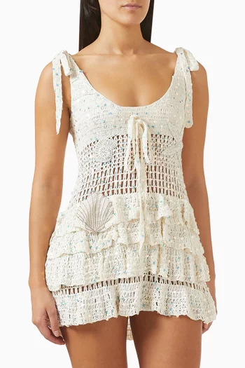 Mermaid Crochet Mini Dress