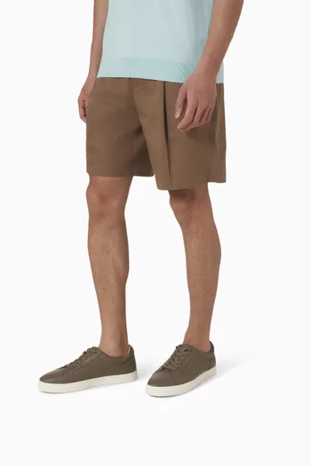 سنيكرز أسفل الكاحل جلد