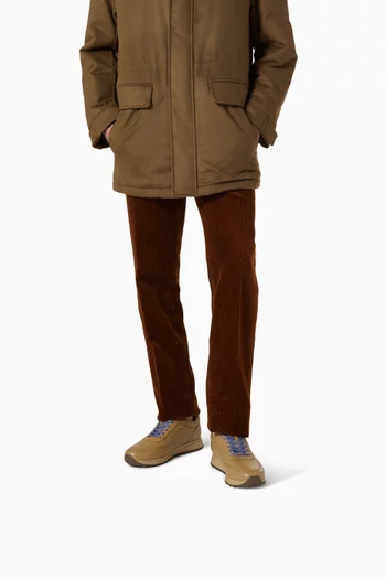 سنيكرز أسفل الكاحل جلد