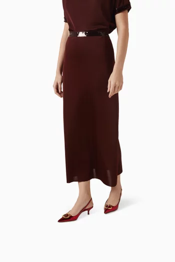 Sara 40 Slingback Pumps in Metallic Leather