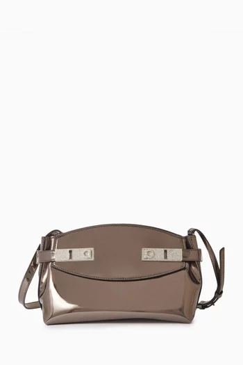 حقيبة هاج صغيرة جلد لامع