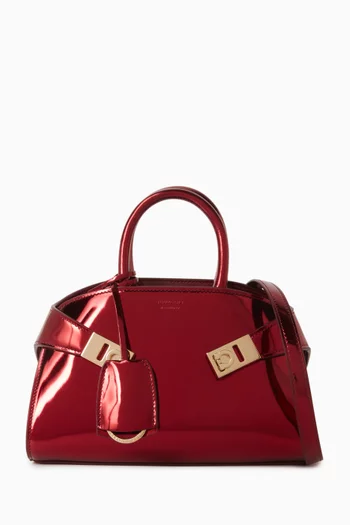 حقيبة هاج ميني بيد علوية جلد لامع