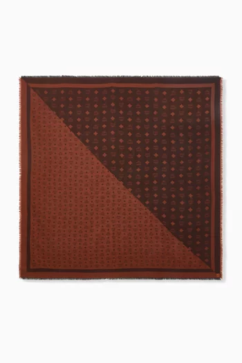 Visetos Square Scarf in Wool-silk