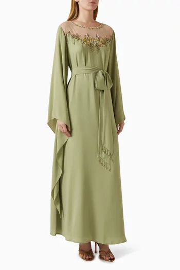 قفطان مطرز شيفون