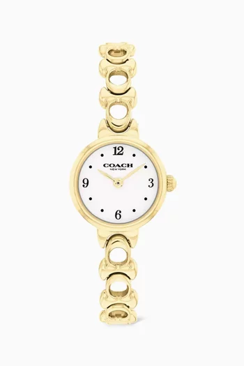 Iris Quartz Stainless Steel Watch, 22mm