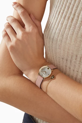 Elliott Quartz Leather Watch & Bracelet Set, 28mm