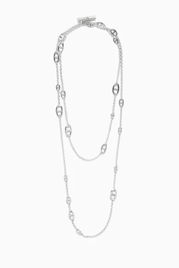 Unused Farandole Long Necklace in Sterling Silver