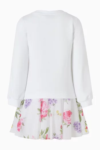 Floral-print Dress in Cotton