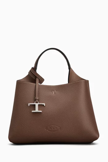 Micro Top-handle Bag in Leather