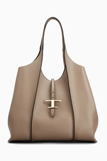 Medium T Timeless Shopping Bag in Leather