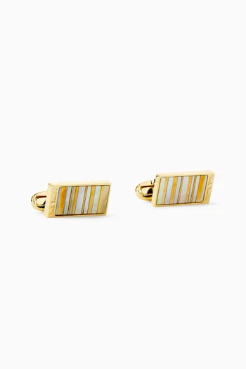 Striped Mother of Pearl Cufflinks