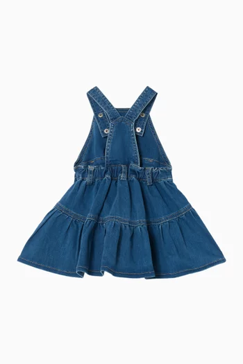 فستان مطرز بزهور دينم