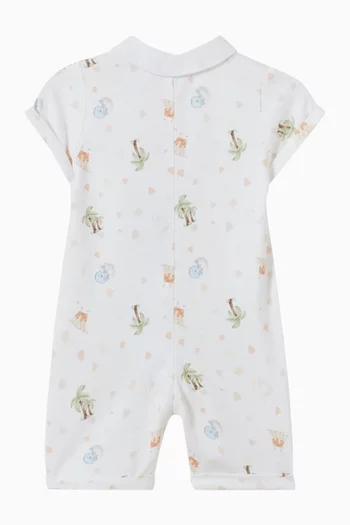 رومبر بنقشة استوائية قطن