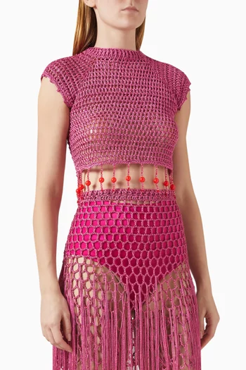 بلوزة آيلا قصيرة كروشيه