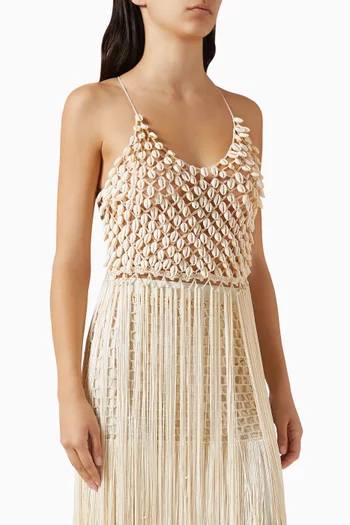 Noara Seashell-embellished Top