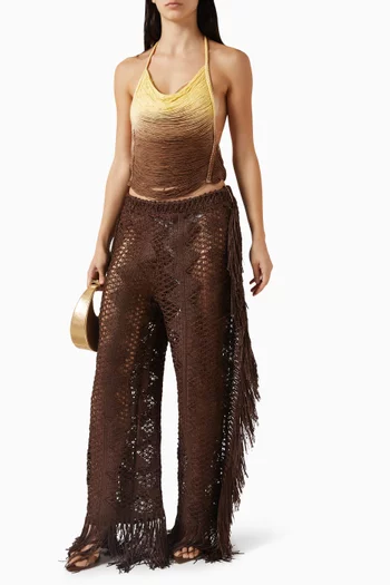 Almendro Fringe Wide-leg Pants