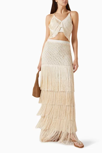 Monarka Crochet Fringe Skirt