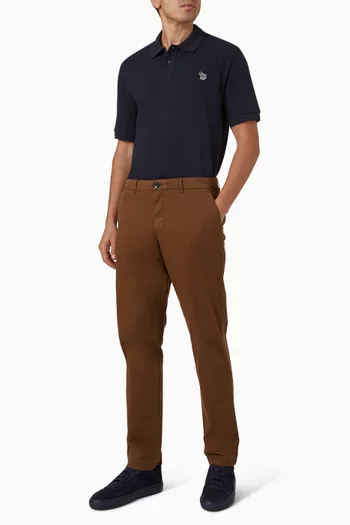 Zebra Logo Polo Shirt in Cotton Pique