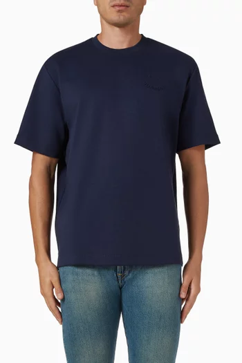 Embossed Happy T-shirt in Cotton