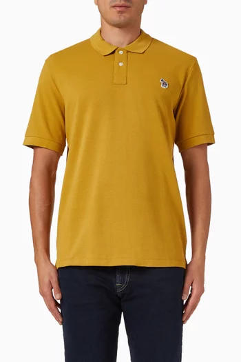 Zebra Polo Shirt in Cotton Pique