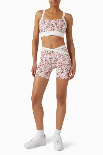 بلوزة لكس بالانس رياضية قصيرة بشعار الماركة