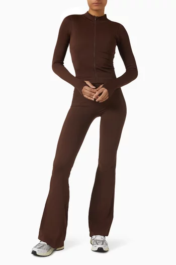 Contour Rib Seamless Zip-up Jacket